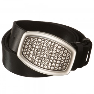 Кожаный ремень с прямоугольной сверкающей пряжкой Dr.Koffer GX9229PL/AS120-198-04